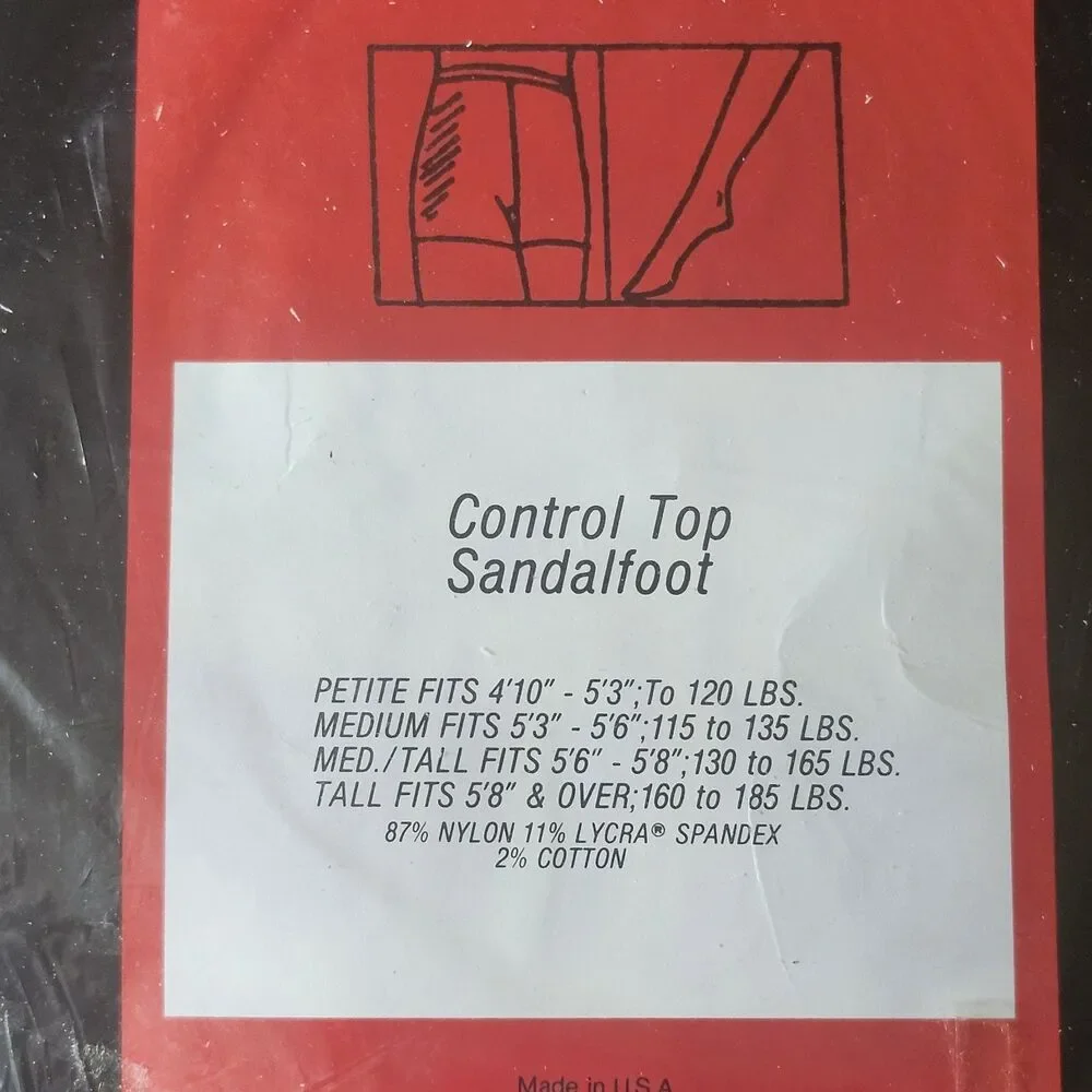 2 Vtg Saks Fifth Avenue Pantyhose Darkest Brown SFA Control Top Med/Tall